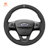 Car Steering Wheel Cover For Ford Focus 2018-2020 / Fiesta 2017-2020 / Kuga 2019-2020 / Puma 2019-2020 / Tourneo Custom 2018-2020 / Transit 2020 / Transit Custom 2018-2020 / Bronco Sport 2022-2024