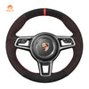 Simplemente lee Alcantara protector para volante de coche para Porsche 911 718 Boxster Cayman 718 Spyder 918 Spyder Cayenne Macan Panamera