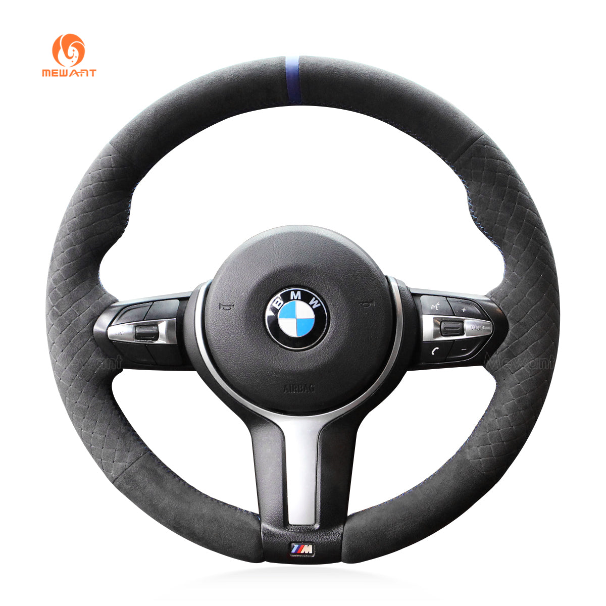 MEWANT Suede or Alcantara Car Steering Wheel Cover for BMW M Sport F30 –  Mewant steering wheel cover