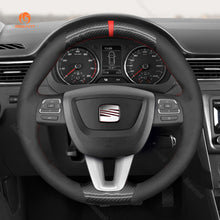 Load image into Gallery viewer, MEWAN Genuine Leather Car Steering Wheel Cove for Seat Leon Alhambra Toledo Altea

