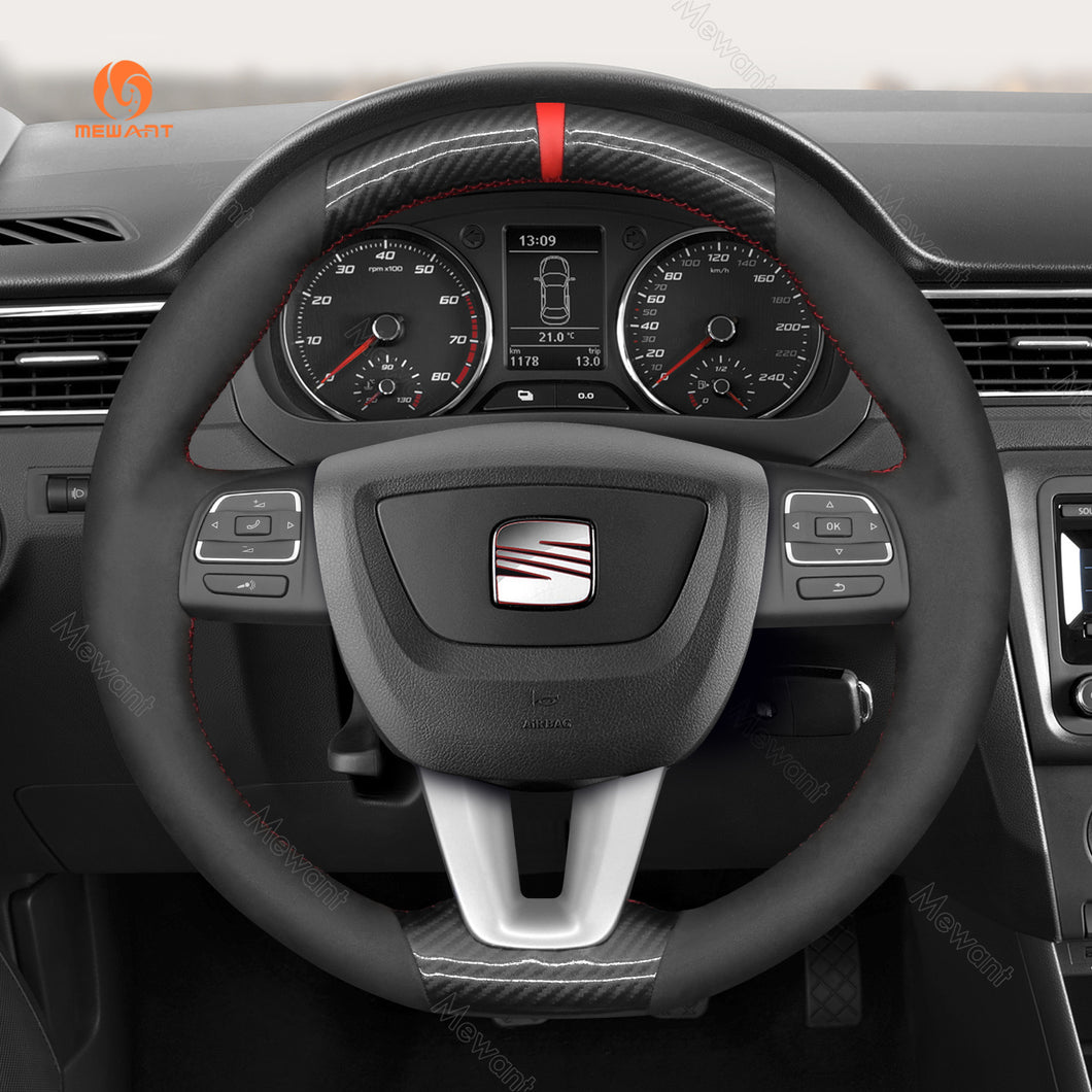 MEWAN Genuine Leather Car Steering Wheel Cove for Seat Leon Alhambra Toledo Altea