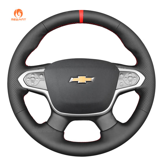 MEWANT Hand Stitch Car Steering Wheel Cover for Chevrolet (Chevy) Colorado/ Traverse