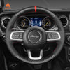 Coprivolante per auto MEWANT in pelle scamosciata nera per Jeep Gladiator (JT) / Wrangler (JL) / Wrangler Unlimited / Gladiator (JT)