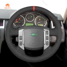 Charger l&#39;image dans la galerie, MEWANT Black Leather Suede Car Steering Wheel Cover for Land Rover Discovery 3
