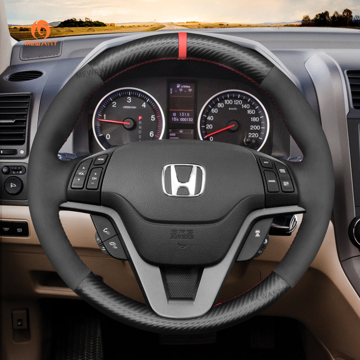 Car Steering Wheel Cover for Honda CR-V CRV 2006-2012 / Crossroad 2007