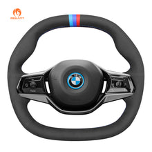 Carica l&#39;immagine nel visualizzatore di Gallery, MEWANT Real Leather Car Steering Wheel Cover for BMW 5 Series G60 (Sedan)/ i5 G60/ G61 (Touring)/  i5 G60 (Sedan)/ G61 (Touring)/ G60 (Saloon)/ G61 (Estate)
