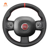 MEWANT Hand Stitch Car Steering Wheel Cover for Fiat Panda 2012-2024