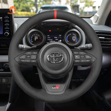 Cargue la imagen en el visor de la Galería, MEWAN Genuine Leather Car Steering Wheel Cove for Toyota Yaris Cross GR
