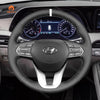 MEWANT Hand Stitch Car Steering Wheel Cover for Hyundai Santa Fe (IV) 2018-2023 / Palisade 2020-2022