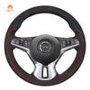 MEWANT Hand Stitch Car Steering Wheel Cover for Opel Adam 2012-2020