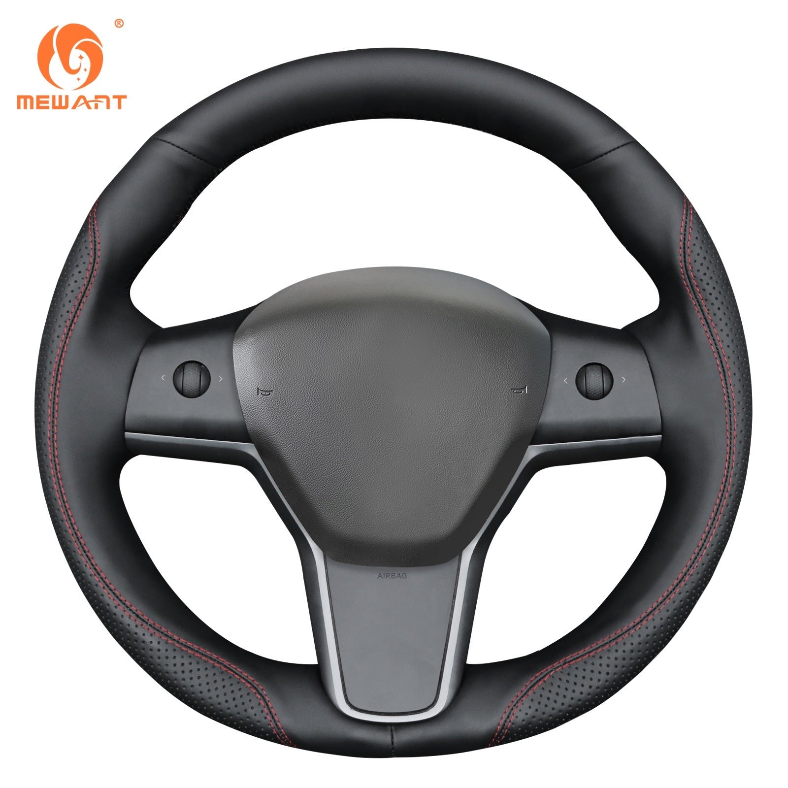 MEWANT Steering Wheel Cover for Tesla Model 3 Model Y 2017-2024