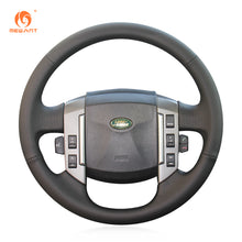 Carica l&#39;immagine nel visualizzatore di Gallery, MEWANT Black Leather Suede Car Steering Wheel Cover for Land Rover Discovery 3
