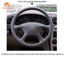 Cargue la imagen en el visor de la Galería, MEWANT Black Leather Suede Car Steering Wheel Cover for Citroen Xsara/ Xsara Picasso

