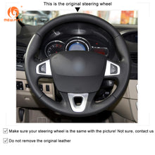 Load image into Gallery viewer, MEWAN Genuine Leather Car Steering Wheel Cove for Renault Megane 3/ Scenic 3 (Grand Scenic)/ Kangoo 2/ Fluence (ZE)
