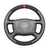 MEWANT Hand Stitch Car Steering Wheel Cover for Audi A4 2002-2005 / A6 1999-2004 / A8 A8 L 1998-2001 / Allroad 2001-2005 / S4 2004-2006