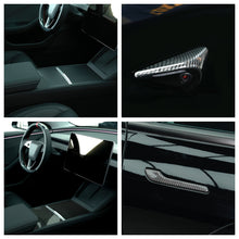 Cargue la imagen en el visor de la Galería, MEWAN Car Auto Parts Steering Wheel Cover Side Camera Protection Cover Door Handles Wrap for 2024 Tesla Model 3 Highland
