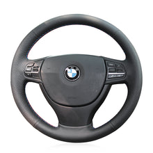 Load image into Gallery viewer, MEWAN Genuine Leather Car Steering Wheel Cove for BMW 5 Series F10 (Sedan)/ 5 Series F11 (Touring) / 5 Series F07 (GT Gran Turismo) / 7 Series F01 (Sedan)/ 7 Series F02 (Long Wheelbase Sedan)
