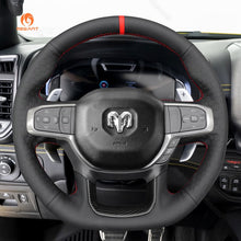 Carica l&#39;immagine nel visualizzatore Galleria, MEWANT Hand Stitch Car Steering Wheel Cover for Dodge Ram 1500 TRX 2021-2024
