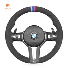 Load image into Gallery viewer, MEWANT Hand Stitch Car Steering Wheel Cover for BMW M2 F87 M3 F80 M4 F82 F83 M5 F10 M6 F06 F12 F13 X5 M X6 M F86 
