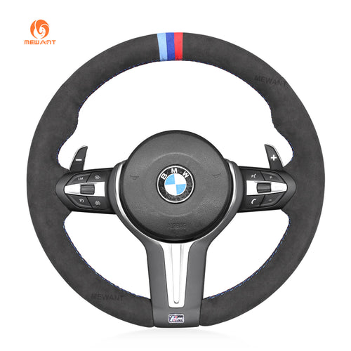 Car steering wheel cover for BMW M2 F87 M3 F80 M4 F82 F83 M5 F10 M6 F06 F12 F13 X5 M X6 M F86