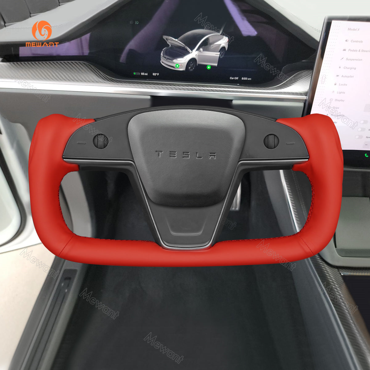 Car steering wheel cover for Tesla Yoke Model S / Model X