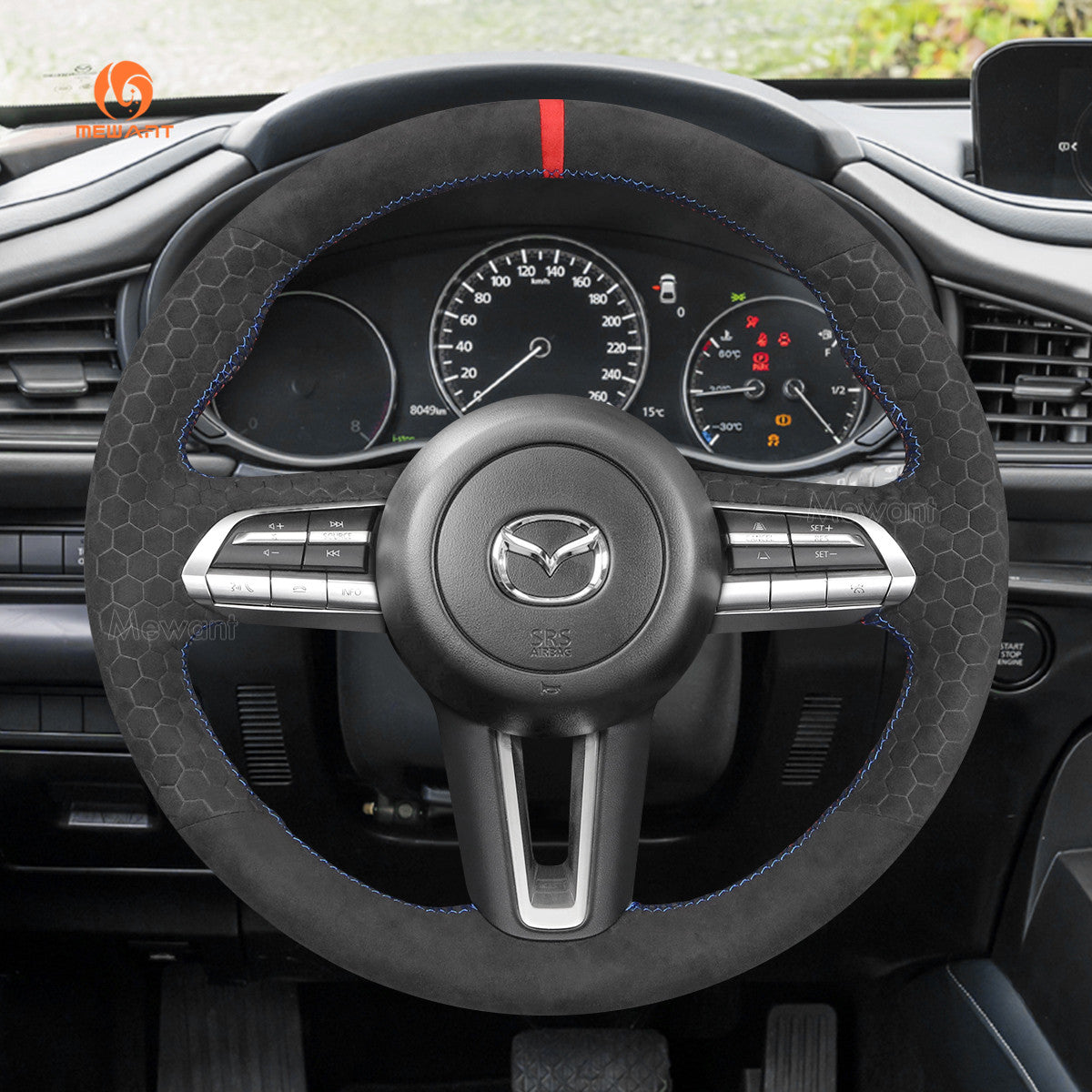 Car Steering Wheel Cover for Mazda CX-30 CX30 2019-2020 Mazda 3 Axela 2019-2020