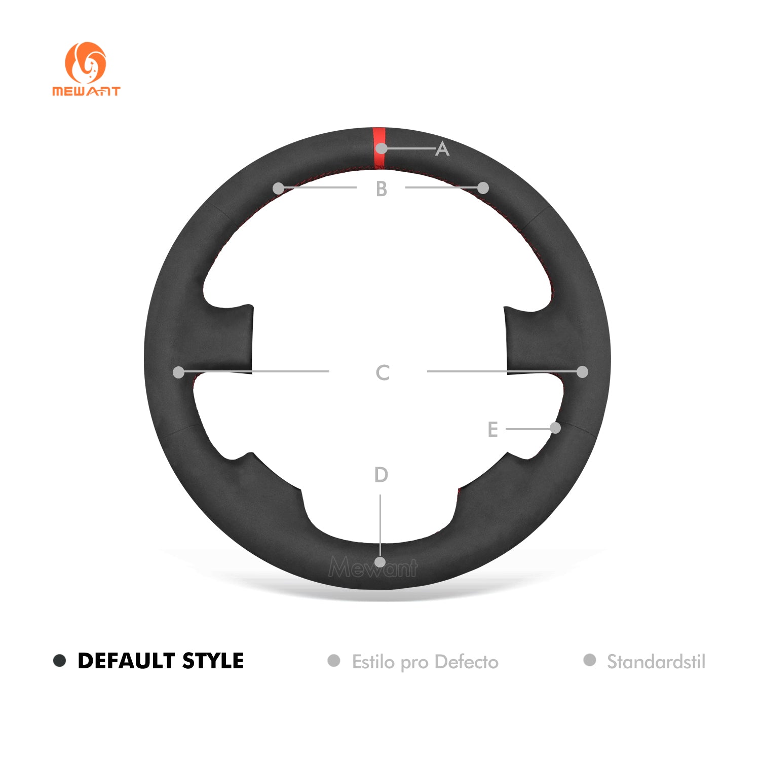 Coprivolante per auto MEWANT in pelle scamosciata nera per Land Rover Discovery 3