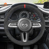 Simplemente lee negro PU cuero auténtico protector para volante de coche para Mazda CX-30 CX30 2019-2020 Mazda 3 Axela 2019-2020