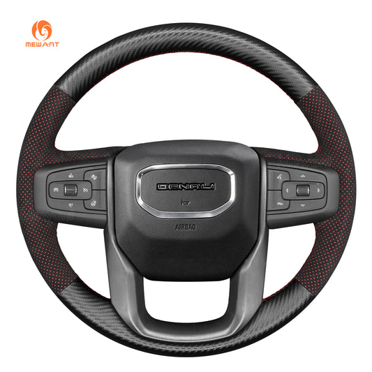 Car steering wheel cover suitable for GMC Sierra 1500 2019-2024 / Sierra 1500 Limited 2022 / Sierra 2500 2020-2024 / Sierra 3500 2020-2024 / Yukon (Yukon XL) 2021-2024