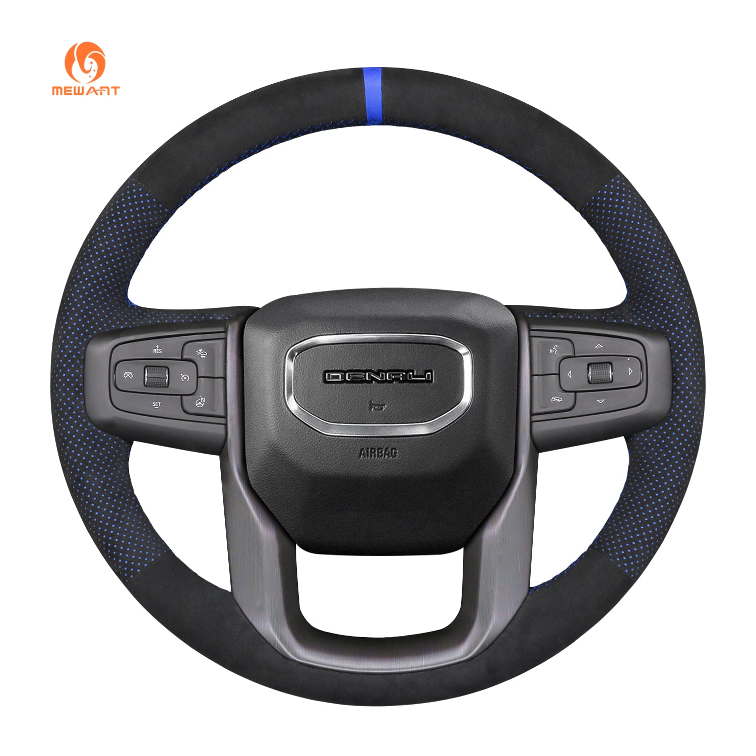 Car Steering Wheel Cover for GMC Sierra 1500 2019-2024 / Sierra 1500 Limited 2022 / Sierra 2500 2020-2024 / Sierra 3500 2020-2024 / Yukon (Yukon XL) 2021-2024