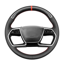 Cargue la imagen en el visor de la galería, MEWAN Genuine Leather Car Steering Wheel Cove for Audi A6 A7 A8 A8L S8 ETRON 2019-2023
