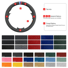 Charger l&#39;image dans la galerie, MEWANT Black Leather Suede Car Steering Wheel Cover for Land Rover Range Rover 2022-2023
