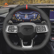 Carica l&#39;immagine nel visualizzatore Galleria, MEWANT Hand Stitch Car Steering Wheel Cover for Ford Mustang 2024
