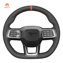 Carica l&#39;immagine nel visualizzatore Galleria, MEWANT Hand Stitch Car Steering Wheel Cover for Ford Mustang 2024
