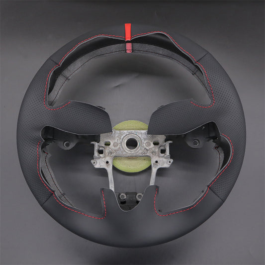 MEWAN Genuine Leather Car Steering Wheel Cove for Acura RDX / TL / ILX