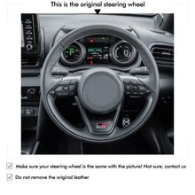 Load image into Gallery viewer, MEWAN Genuine Leather Car Steering Wheel Cove for Toyota Yaris Cross GR
