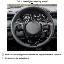 Load image into Gallery viewer, MEWANT Black Leather Suede Car Steering Wheel Cover for Honda HR-V
