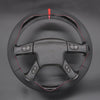 MEWANT Black Leather Suede Car Steering Wheel Cover for Chevrolet Silverado