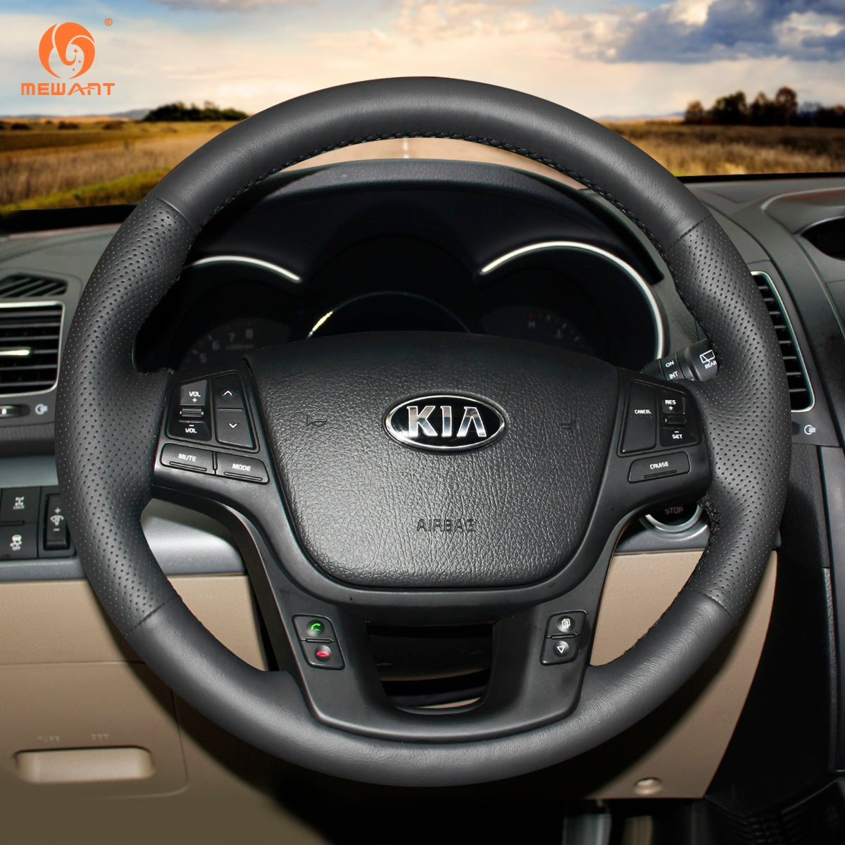 MEWANT Steering Wheel Cover for Kia Sorento Cadenza Sorento 2 2009-2016
