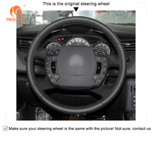 Load image into Gallery viewer, MEWANT Black Leather Suede Car Steering Wheel Cover for Citroen C5 2008-2016

