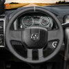 MEWANT Hand Stitch Matter Carbon Fiber Suede Car Steering Wheel Cover for Dodge RAM 2009-2010