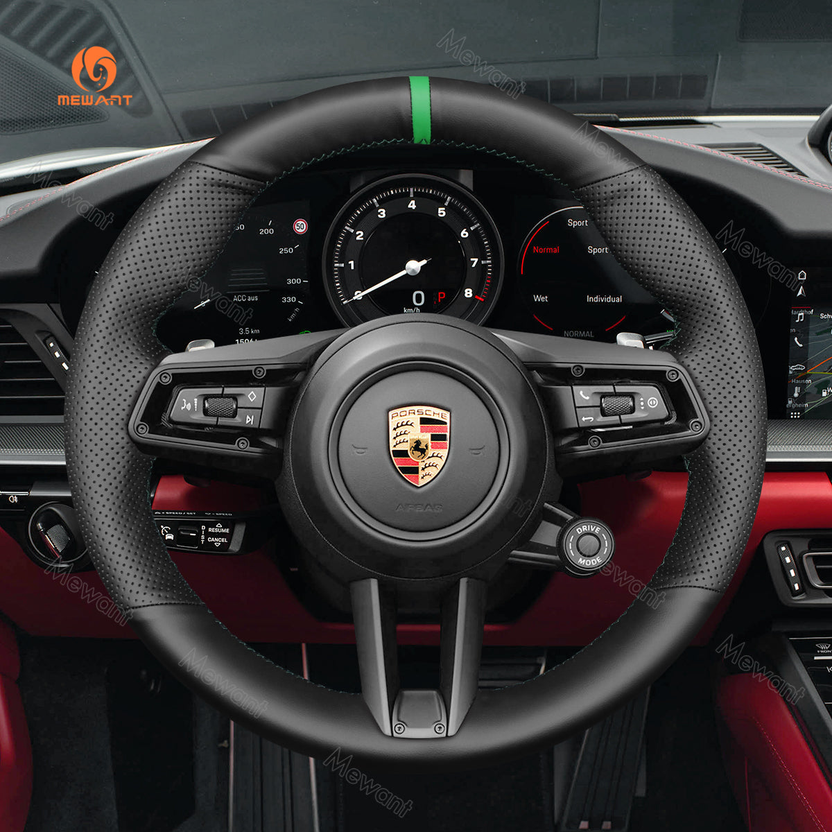 MEWANT Steering Wheel Cover for Porsche 911 (992) 2020-2022 / Macan 20