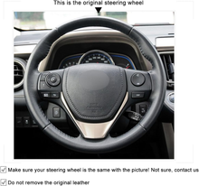 Cargue la imagen en el visor de la Galería, MEWANT Leather Car Steering Wheel Covers for Toyota RAV4 / Corolla / Corolla iM (US) / Auris / for Scion iM
