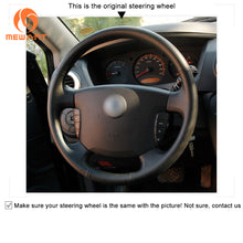 Load image into Gallery viewer, MEWANT Black Leather Suede Car Steering Wheel Cover for Ssangyong Actyon Kyron
