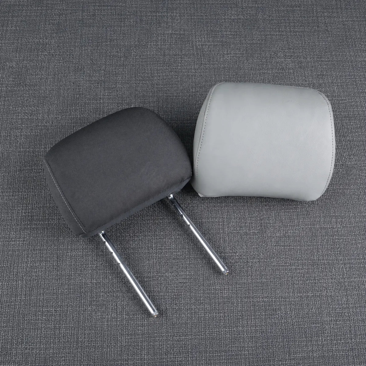 Mewant leather headrest cover installed on Tesla Model 3 and Model Y front seat