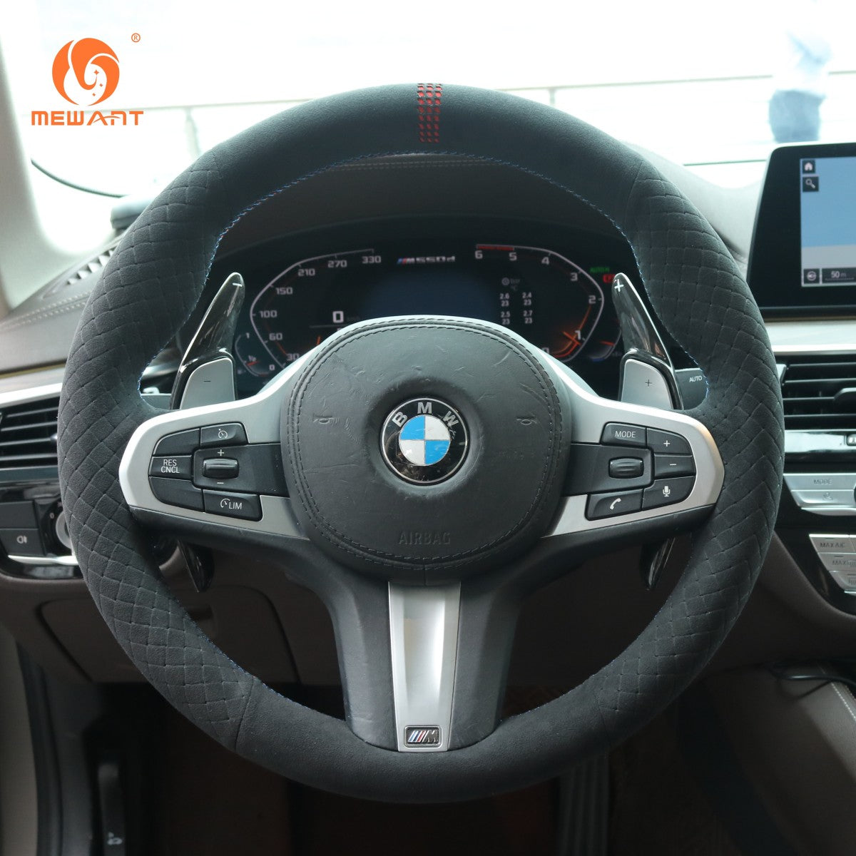 Mewant Aluminum Alloy Carbon Fiber Steering Wheel Shift Paddle for BMW 2 Series F44/F45/F46 /3  Series G20/G21 /4  Series G22/G23 /5 Series G30/G31 /6  Series G32 /7 Series G11/G12 /8  Series G14/G15/G16 /X3 G01 /X4 G02 /X5 G05 /X6 G06 /X7 G07 /Z4 G29