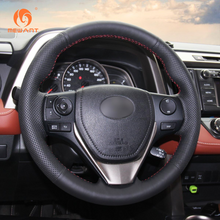 Carica l&#39;immagine nel visualizzatore di Gallery, MEWANT Leather Car Steering Wheel Covers for Toyota RAV4 / Corolla / Corolla iM (US) / Auris / for Scion iM
