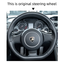 Load image into Gallery viewer, MEWAN Genuine Leather Car Steering Wheel Cove for Lamborghini Gallardo 2004-2014
