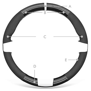 Copertura del volante per auto in vera pelle MEWAN per Cadillac CTS 2008-2013