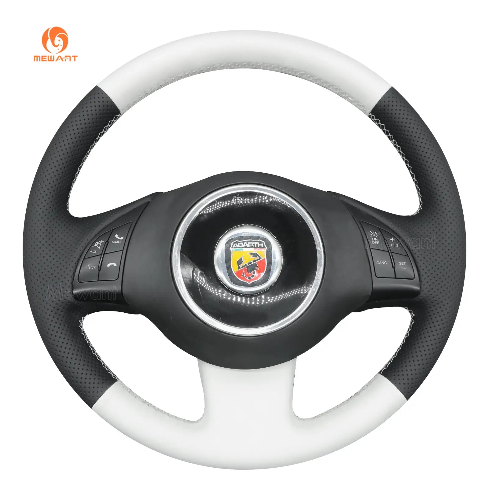 MEWANT Steering Wheel Cover for Fiat 500 500e 500C 2007-2018